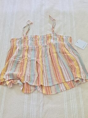 O'Neill Pastel Stripe Ruffle Cami Top